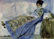 Pierre-Auguste Renoir Madame Monet auf dem Divan oil painting